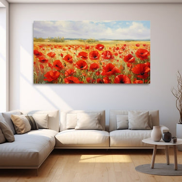 Field of Red Poppies Painting